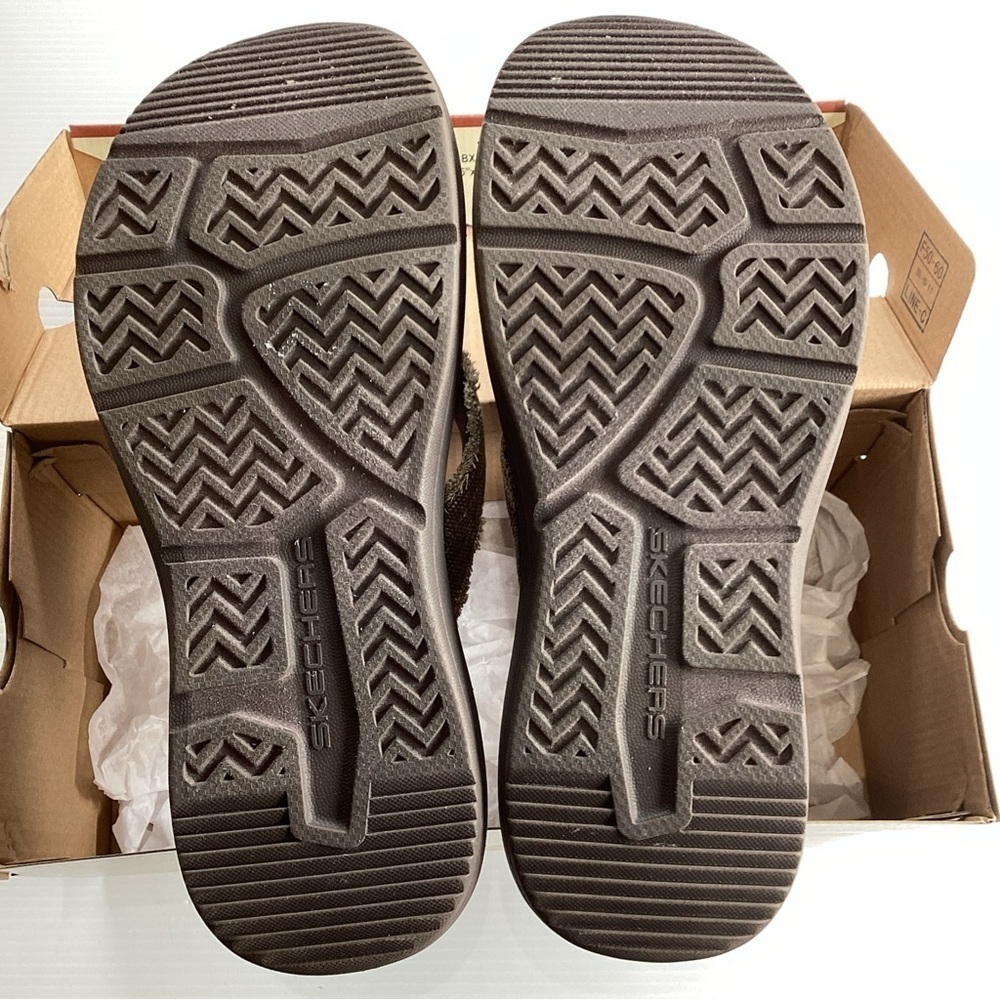 Sketchers Men’s Parson SD Gino Chocolate Flip Flops Sz 12 Relaxed Fit *see Desc - Picture 4 of 6